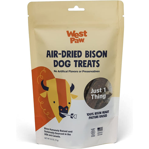 West Paw Freeze Dried Bison Heart Dog Treats 2.5oz - Poudre Pet and Feed Supply